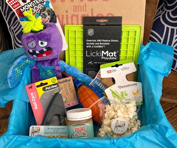 the ultimate puppy gift box in new zealand filled with treats and toys