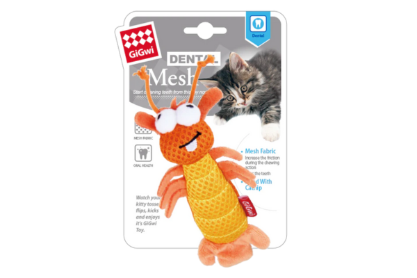 cat shrimp dental toy