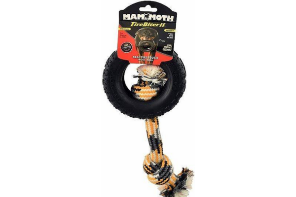 Mammoth tyre and rope for medium tough playing chew dogs