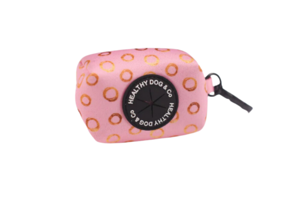 pretty in pink dog poo bag holder