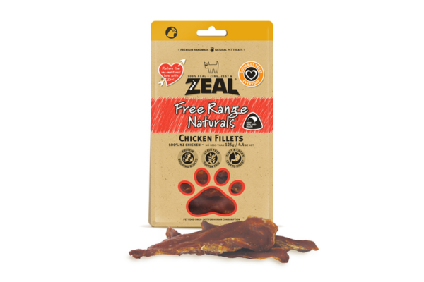 yummy nz dog chicken dried fillets training treat zeal