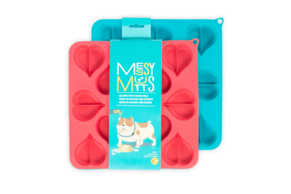 messy mutts nz dog treat silicon heart bake moulds