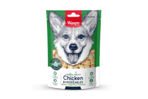 Wanpy chicken and veggie dog treats