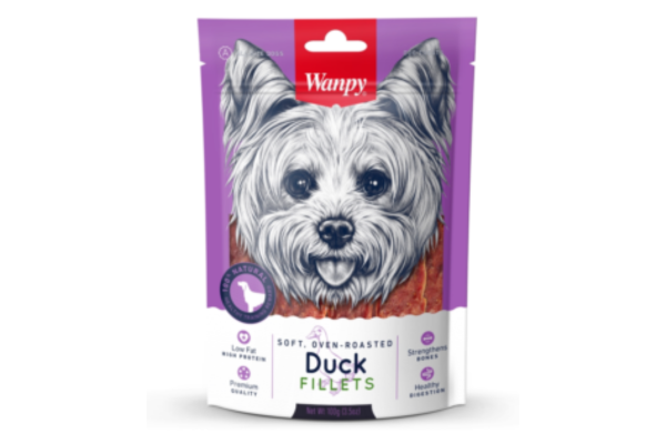 Wanpy dog treat duck fillets nz