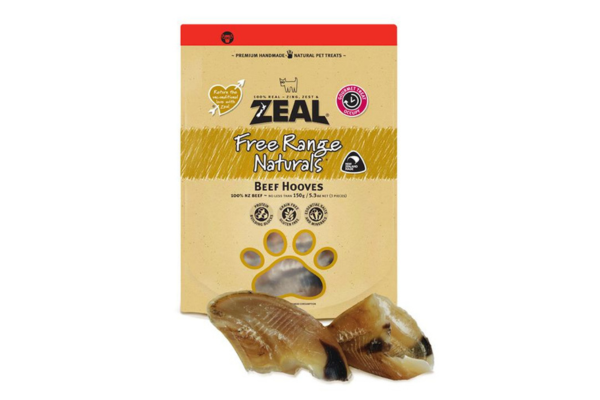 Zeal dried beef hooves nz dog treats and chews