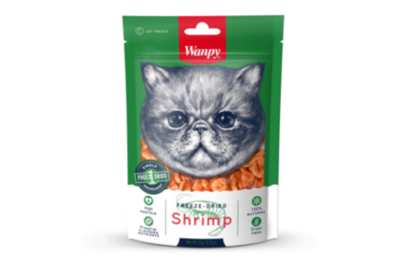 Wanpy cat freeze dried nz shrimp treats