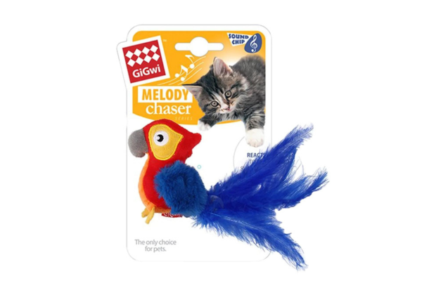 Gigwi melody chaser cat interactive parrot plush play toy